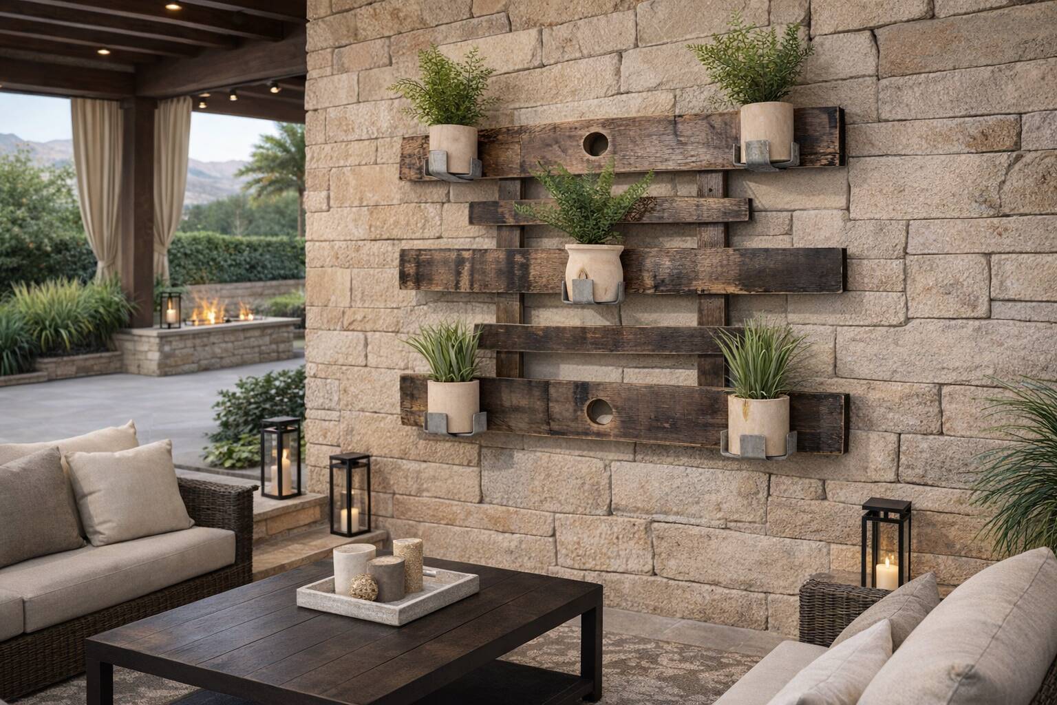 Horizontal Whiskey Wall Garden
